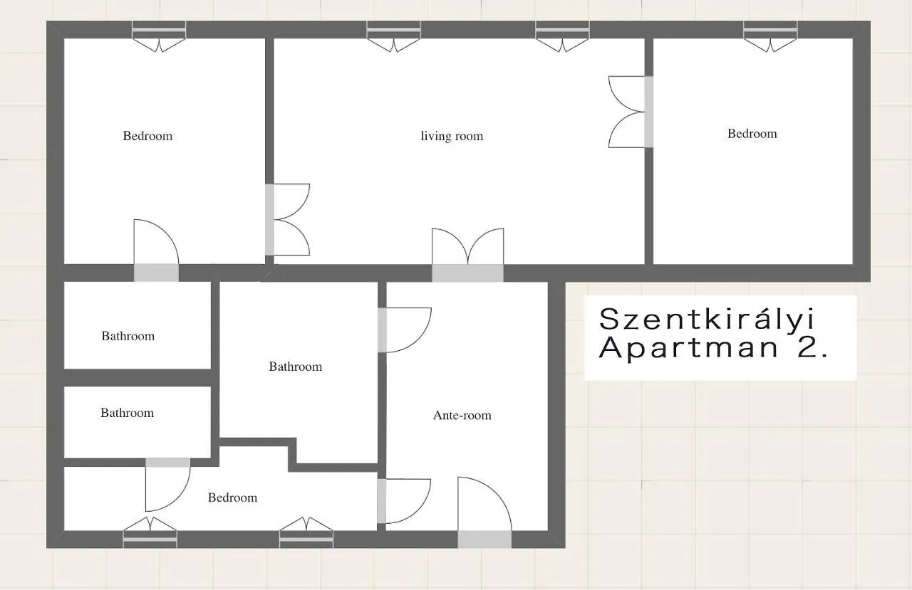 ブダペストSzentkiralyi Apartman 2アパートメント アパート